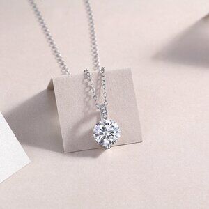 925 sterling silver moissanite necklace